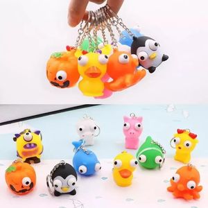 Fidget Toy Cartoon Animal Squeeze Antistress Toys Boom Out Eyes Doll Vent Stress Relief Figure Keychain sxjun29