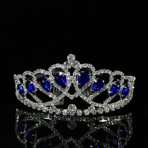 Hårklämmor Barrettes som säljer Crystal Big Crown Wedding Holiday Headbond Fashionable Glass Band AccessoriesHair