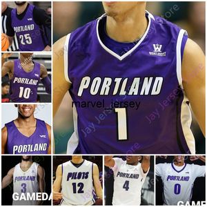 Personalizado Pilotos de Portland Basquetebol Jersey NCAA College Ray Scott Tyler Robertson Moses Moses Chris Austin Mike Meadows Chika Nduka Jack Perry