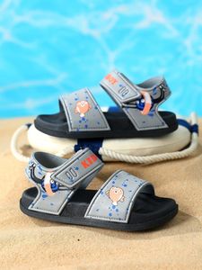 Jungen-Sportsandalen mit Buchstaben-Cartoon-Grafik und Klettverschluss SHE