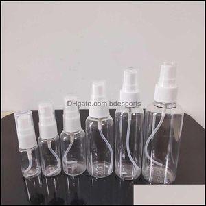 Paketleme şişeleri ofis okulu işletmesi endüstriyel boş evcil hayvan temiz plastik ince sis sprey şişe seyahat esansiyel yağları 30 başına