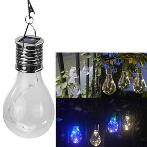 Lampada portatile a energia solare a LED con lampadina a sospensione, decorazione durevole per campeggio, giardino, corridoio, percorso natalizio H220428