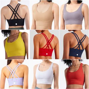LL-WX1249 Kadın Yoga Kıyafetleri Yaz Spor Salonu Yelek Kızlar Koşu Spor Sutyen Bayanlar Rahat Yetişkin Kolsuz Spor Giyim Egzersiz Spor Giyim Birçok Renk