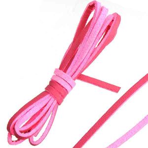 Ropes tress￩s Cordons en cuir plat 3 mm Velvet DIY Bracelets Bijoux Faire des r￩sultats 90m