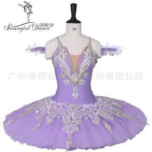 Child Lilac Sleeping Beauty Professional Ballet Tutu for Women Adult Performance Platter Ballet Stage Costume BT9059C