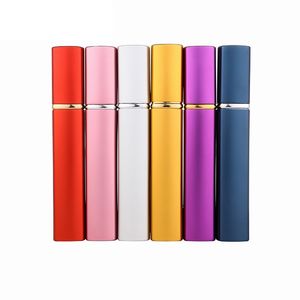 Butelka do opakowania Perfumaty Aluminiowa skorupa ma przezroczystą szklaną fiolki Złote Atomizer Pomp Pomp Ptak Portable Foilbleble Packaging pojemnik 12 ml