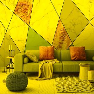 Wallpapers Po Wallpaper Modern 3D Abstract Geometric Marble Murals Living Room Dining Study Self-Adhesive Waterproof Wall StickersWallpapers