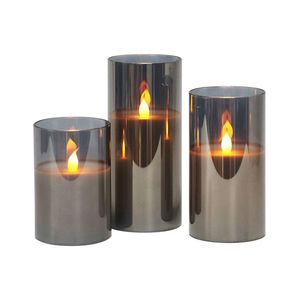 3pcs/lot LED Candles Light Tealight Romantic Vintage Candles Lamp Electronic Votive Flameless Valentine's Day Atmosphere Decoration