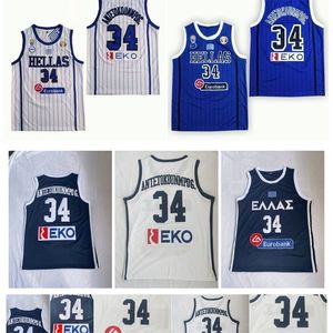 NC01 Giannis Antetokounmpo Jersey Grécia Basquete Seleção Nacional Jerseys 34# Padrão de Impressão 2019 Basquete FIBA ​​Basquete da Copa do Mundo College Basketball