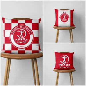 Poduszka/poduszka dekoracyjna Hapoel Tel Aviv Poduszka domowa Dekor domu Poduszka Sofa Sofa Sypialnia Poliester Poliester 18*18 cali