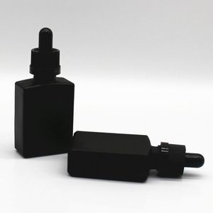 30 мл черного матового стекла жидкостной реагентной пипеткой капельница бутылки квадратный эфирный масляный парфюмерный контейнер