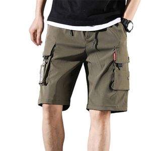 Summer Men s Shorts Korean Fashion Streetwear Trend Clothing Elastic Waist Jogger cargo 220715