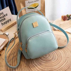 NXY School Bags Fashion Women's Leisure Backpack Hand Single Shoulder Messenger Mobile Phone Small Mini Women 220802