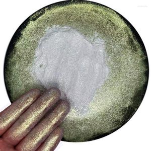 Glitter per unghie Bellissimo oro bianco Chamelen Pigmento per fai da te Resina epossidica Artigianato Sapone Fare Slime Ombretto Trucco labbra Tintura Bomba da bagno Pittura P