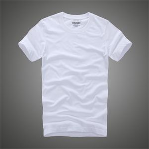 男性Tシャツ100％コットンソリッドカラーOネックショートスリーブTシャツ男性高品質220408