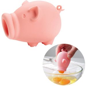 Pig Egg Yolk Separator Silicone Egg Dividers Tool Söt Animal Kök Bakande Gadgets