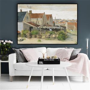 Van Gogh Fish Drying Barn Landscape Oil Painting Reproductions on Canvas Nordic Posters and Prints Wall Picture for Living Room