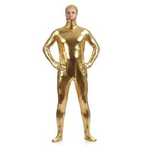 Wholesale white latex catsuit for sale - Group buy Catsuit Costumes Cosplay open face style unisex Zentai BodySuit Shiny metallic Fancy Dress Bodysuit for party Halloween days2806