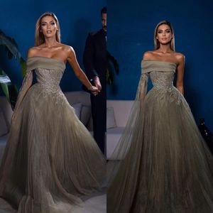 Bateau Appliques Cears Sukiety PROM A Line Lace Even Evening Dress Made Tiul Tiuls Plus Kobiety Formal Celebrity Celebrity Gown