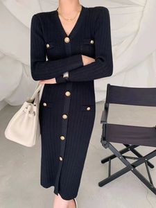 women's Casual Dresses knit fashion designer woman sleeveless skirt high-end short vest wrap hip skirt long sleeve dress