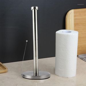 Titulares de papel higiênico Toalha de aço inoxidável suporte de bancada de bancada se encaixa em rolos padrão para cozinha em casa Conde 2022