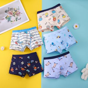Partihandel 5 datorer bomullspojke underkläder mjuka tecknade shorts trosor småbarnsöversikt för spädbarns tonåring underhuvudet 2-15 år