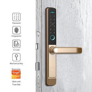CNC proces bezprzewodowy Tuya Smart House Gate NFC Cyfrowa blokada odcisków palców na drzwiach aluminiowych