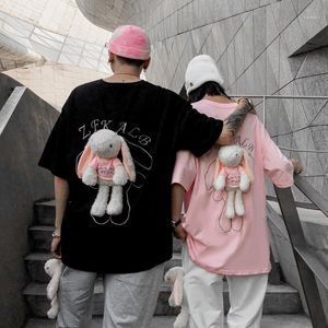 Men's T-Shirts Anime Female 2022 Kawaii Cartoon Harajuku Goth Oversized Gothic Clothes Men Clothing Streetwear Summer Tops