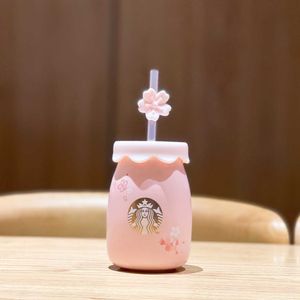 Starbucks tazza 330ml ciliegia latte di ciliegio jar modellazione tazza rosa paglia ufficio ragazza desktop