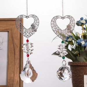 Decorative Objects & Figurines Handmade Heart Butterfly Suncatcher Maker Crystal Ball Prism Pendant Christmas Hanging Ornament Home Garden D