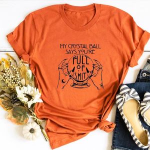 Koszulki męskie Koszulki Fortune Koszula Crystal Ball Odzież męska Harajuku Halloween Tshirt Witch Topy Estetyczne Ubrania Goth Cartoon Tshirts XL