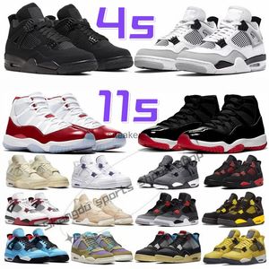 Jumpman 4 męskie buty do koszykówki 11 męskie damskie trampki 4s czarny kot uniwersytecki niebieski czerwony podczerwień 25 rocznica 11s Outdoor Sports