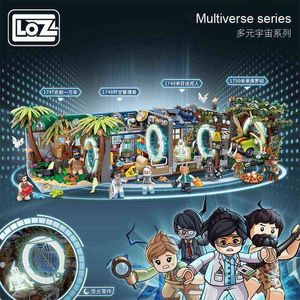 LOZ Intelligent Multiverse Science Fiction Small Particle Assembly Building Block Toys Time and Space Administration Jurassic J220624