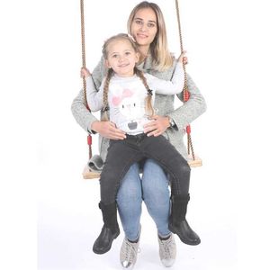 Wooden Swing Seat Hanging Chair With 150Kg weight Adjustable Rope Toy For Children Adults Outdoor Garden Games