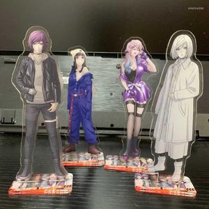 Keychains 2022 Japan Anime Akudama Drive Acrylic Delicacy Figure Stand Model Plate Desk Decor Cosplay Halloween Standing Card Keychain Emel2