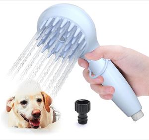 Hunde-Badebürste, Sprühgerät und Schrubber-Werkzeug, Wasch-Duschaufsatz, für drinnen und draußen, Hunde-Badezubehör, Haustierpflege, Massage für Hunde und Katzen