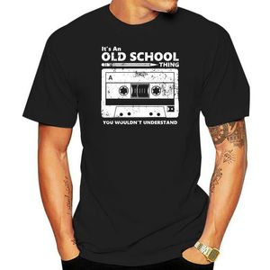 Męskie koszulki Summer Kaseta Moda Kaseta Słuchawki Boombox Mieszanka Old School DJ Deejay Tee T Shirtmen's Shirtmen's