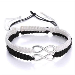 Bracelets de charme PCs Retro Infinito Bracelete artesanal Conjunto de amizade amor Couples Bangles WholesaleCharm