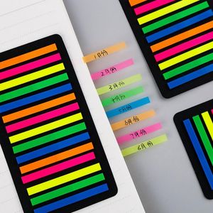 Notes 160/300Pcs Color Stickers Transparent Fluorescent Index Tabs Flags Sticky Note Stationery Children Gifts School Office Supplies