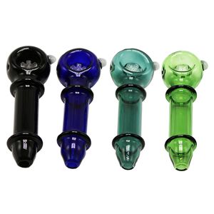 Chinafairprice Y144 Pipa da fumo Circa 4,1 pollici Schermo a stella Perc Cucchiaio da tabacco colorato Ciotola One Dot Anti-Rolling Dab Rig Tubi in vetro