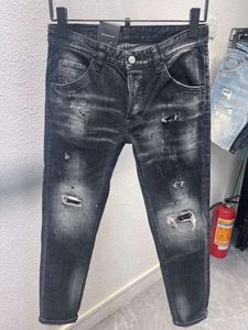Итальянская мода европейская и американская мужская повседневная джинсы Высокие ручные джинсы Оптимизированы 085
