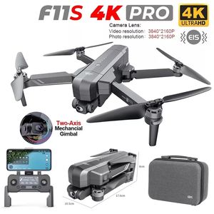 كاميرا 4K HD المهنية Gimbal Brushless 5g WiFi GPS System يدعم 64G TF بطاقة RC المسافة 3km F11S Pro Drone Toys