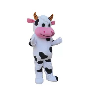 2022 Costumi della mascotte Mucca da mungitura Mascotte Walking Animal Theme Mascotte Costume di carnevale Mascotte divertenti Ail Formato adulto Compleanno Regalo di Halloween