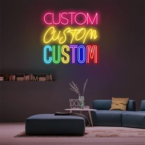 Light Home Custom Wedding Happy Birthday Party Wall Decor LED Sinais de néon para atmosfera 220615