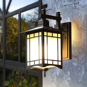 Kinesisk Power Wall Lantern Light Lamp Garden Weather Freof Led Modern Lights Modern Outdoor Pathway Belysning