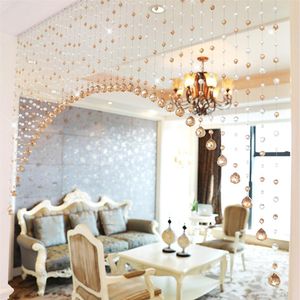 Wholesale glass blinds resale online - Luxury Blinds Crystal Bead Curtains Door Living Room Bedroom Window Decorations Glass curtains for Wedding Home Decor221G