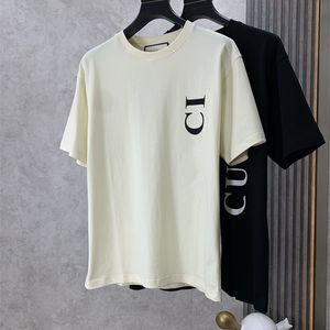 marca de designer de tee masculino departamento de moda retro solteira letra simples impressão ucci t-shirt manga curta