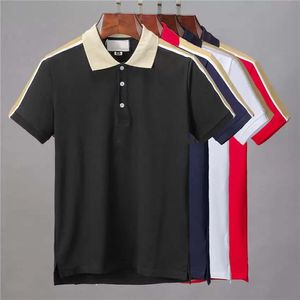 Sommerkleidung Luxusdesigner Polo Shirts Männer lässig Polo Mode Schlange Bienendruck Sticker T-Shirt High Street Herren Polos Asian Größe M-3xl