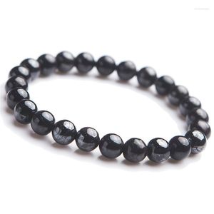 Fili di perline 8mm Genuini perline di pietra naturale Braccialetti con ciondoli Viola Sugilite Gemma di cristallo Rotondo Bracciale elasticizzato per donna Uomo Trum22