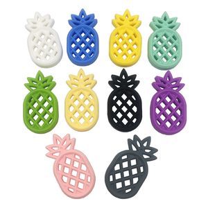 Muiticolor Bijtring Silikon Ananas Teether BPA Ücretsiz Gıda Sınıf Silikon Malzeme Sağlık Bebek Çiğnenmiş Teether Bebek